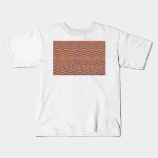 Blue and Orange Waves Kids T-Shirt